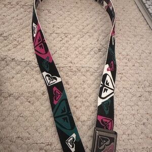 Colorful Patterned Belt with Logo Roxy